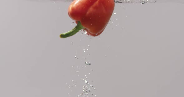 Cooking Red Bell Pepper in a Restaurant