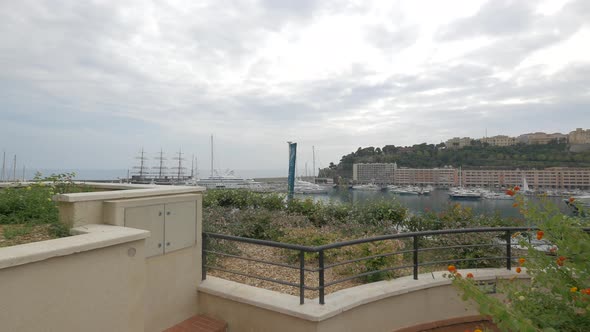 The Hercules Port seen from a garden alt