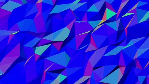 4k abstract animated triangulated background. 3d rendering