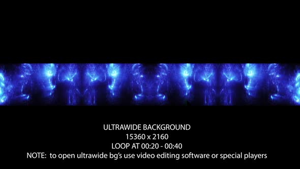 Ice Blue Shimmer Particles Ultrawide Vj Background alt