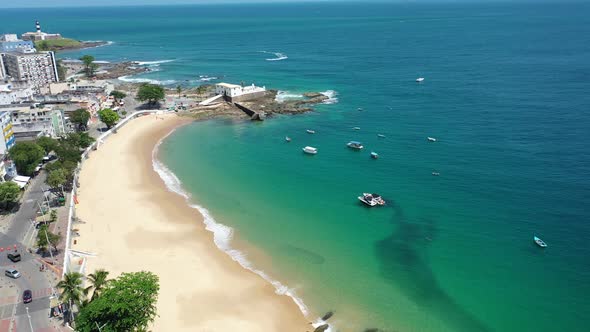 Tropical travel destinations at brazilian northeast. Salvador Bahia Brazil. alt