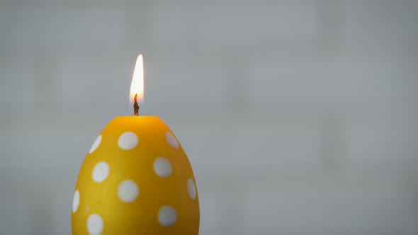 Light of a easter candle.  alt