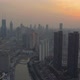 Shanghai City at Sunset. Huangpu Cityscape. China. Aerial View - VideoHive Item for Sale