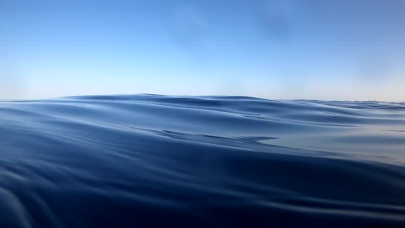 Stock Footage in the Middle of the Open Sea at Sunset