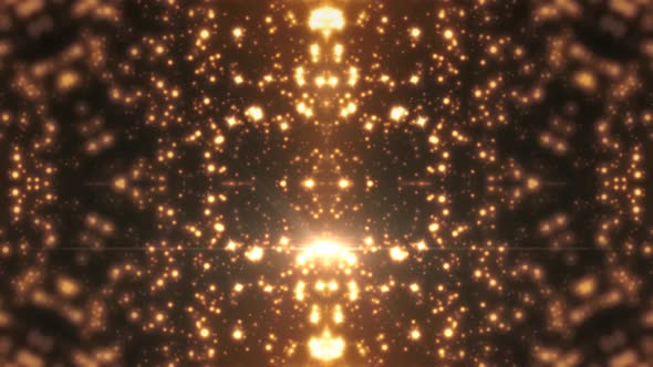Glint Golden Particles Led Background 4K