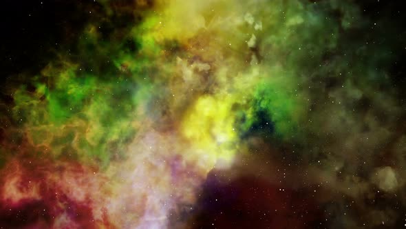 4k Green-Yellow Nebula