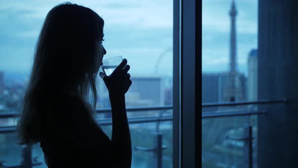 Woman Drinking Water alt