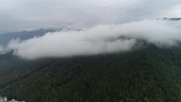 Near the Clouds in the Mountains