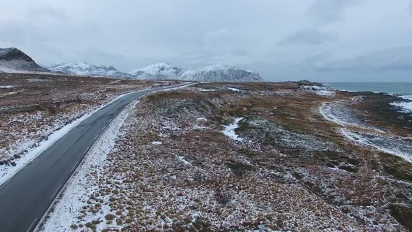 Aerial view of the Skagsanden beach alt