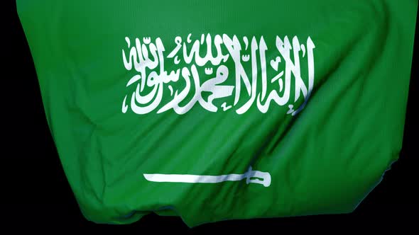 Saudi Unfolding Flag