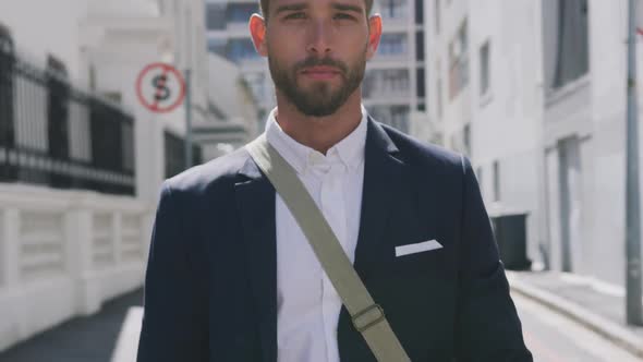 Young professional man on the go alt