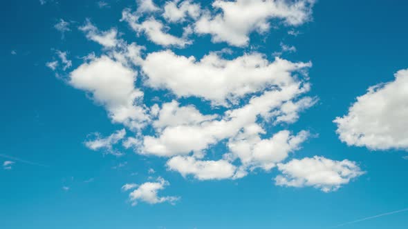 Blue Sky and White Clouds Moving