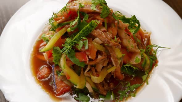Thai Beef Salad with Fresh Vegetables