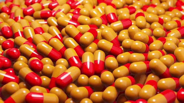Pill Capsules Red yellow