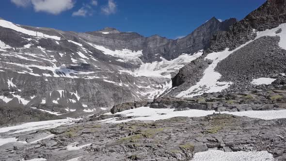 Aerial View of Odenwinkelkees Glacier, Austria alt