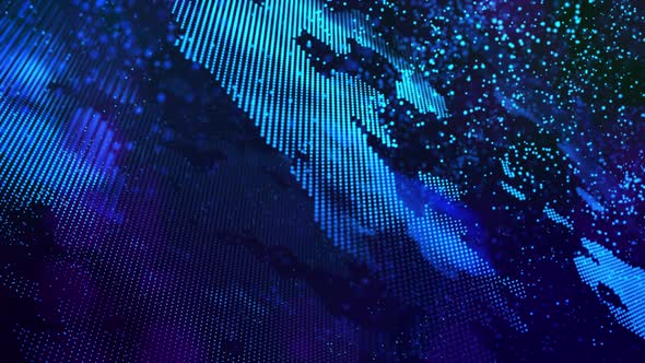 Blue Data Flow 3d Bg As Digital Space alt