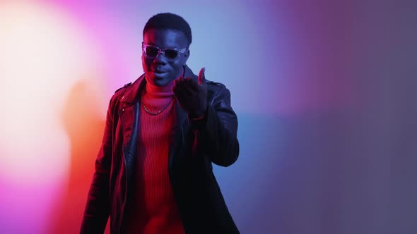 Blow Kiss Sending Love Gif Loop Romantic Man Neon alt