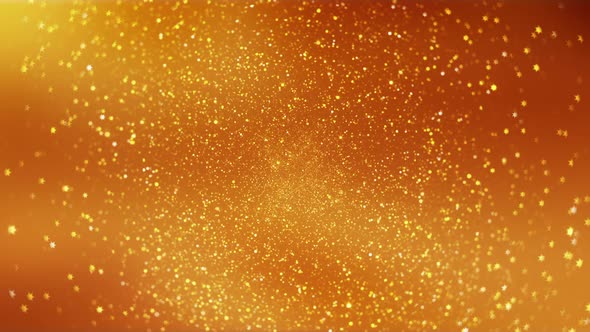 Luxurious Golden Particles Light Keeps Rotating