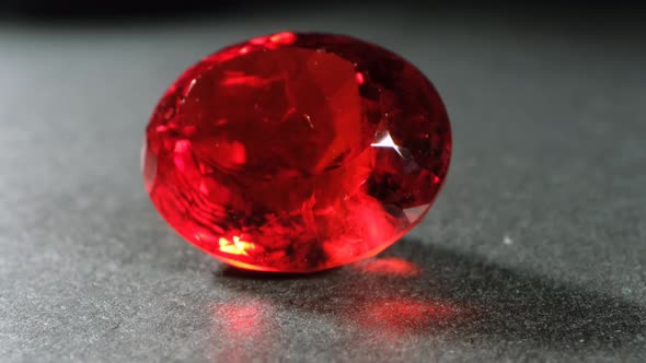 Precious Beryl Mineral Crystal of Red Color