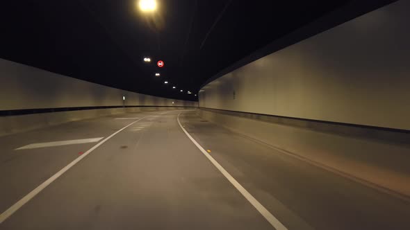 Driving Through the West Connex Underground Road Tunnel