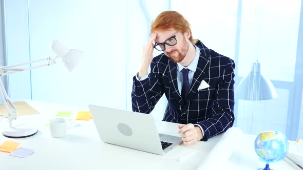 Redhead Businessman Excited for Online Shopping alt