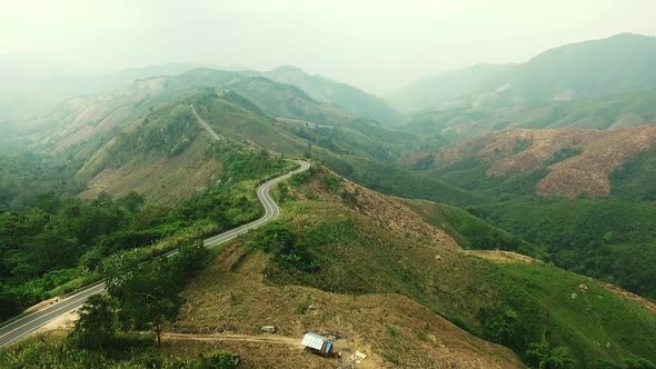 Aerial View of Mountain Road 02 alt