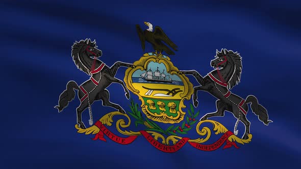 Pennsylvania State Flag Background 4K alt
