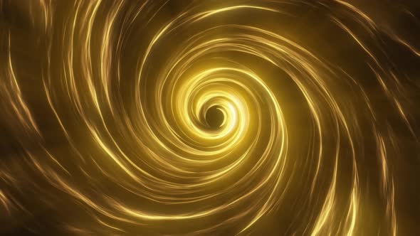 Glowing Gold Light Rays Abstract Twisting Tunnel  Loop Background