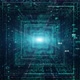 Digital Tunnel With Particles And Digital Data 00765 - VideoHive Item for Sale