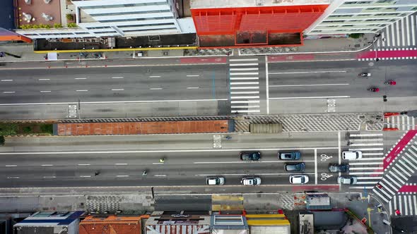 Downtown Sao Paulo Brazil. Historic centre city aerial view. alt