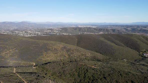 Aerial View of Black Mountain in San Diego California, Stock Footage