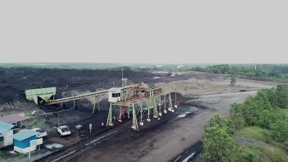 Port Service at Coal Mining Aerial View