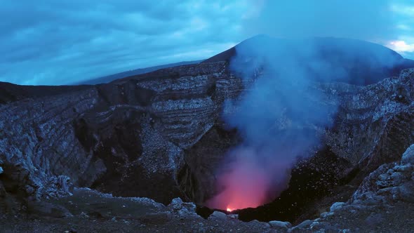 Masaya Volcano Burning Caldera in Nicaragua