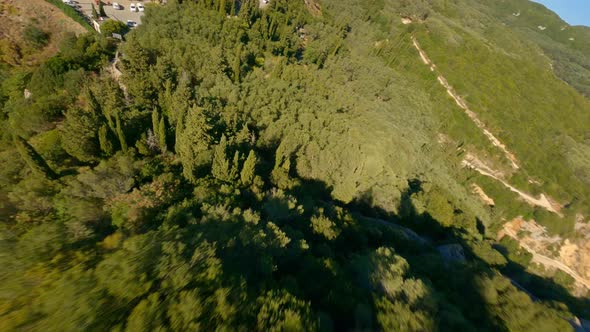 Drone Over Landscape From Angelokastro alt