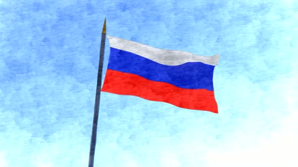 Russia Flag Stop Motion