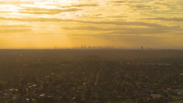 Melbourne City Golden Hour Sun Rays alt