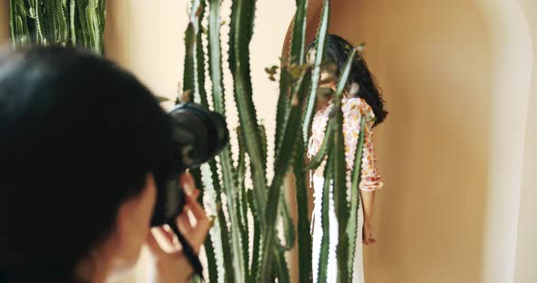 Model Girl Posing for Photoshoot