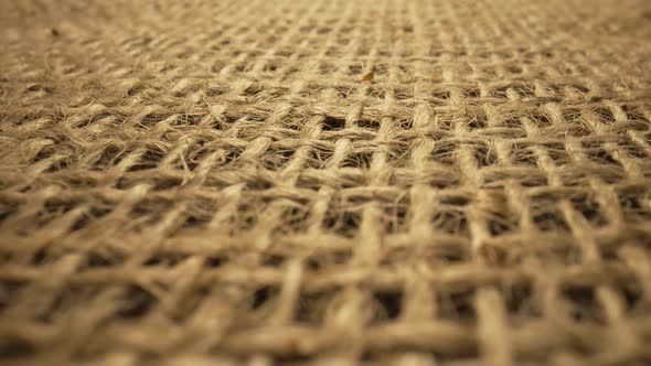 Textured Linen or Cotton Burlap with Binding Brown Fibres alt