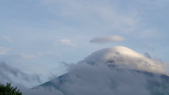 Clouds Moving On Mountain Peak alt