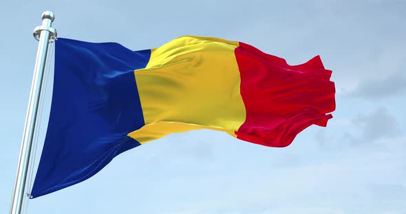 Romania  Flag Waving  Loop  4 K alt