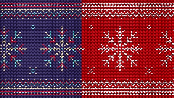 Knitted Ornament With Snowflake