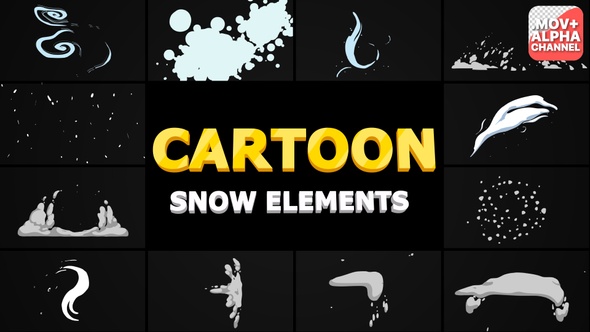 Cartoon Snow Elements | Motion Graphics