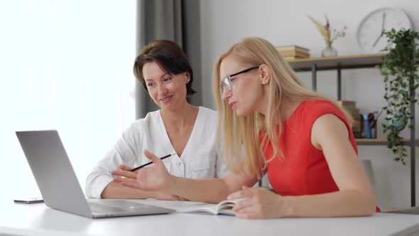 Business Women Discussing Project alt