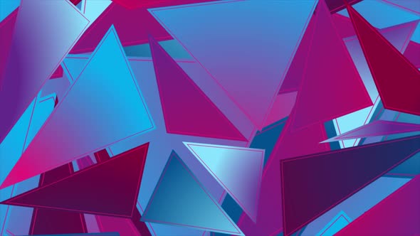 Abstract Hi-Tech Geometric Low Poly Triangles