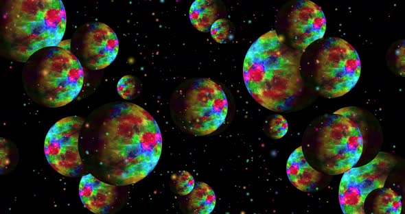 Abstract colorful ball animation.