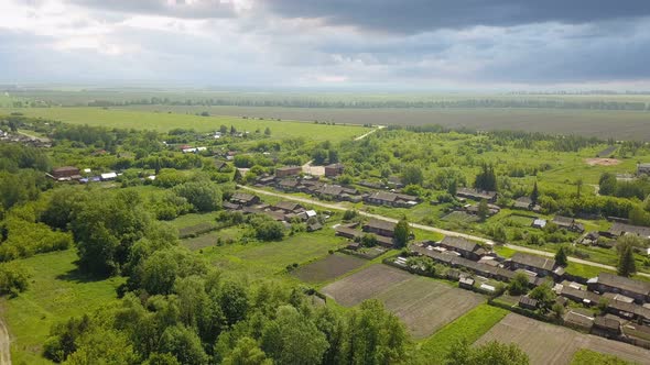 Countryside Village Nature From Above