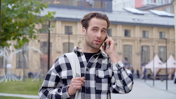 Man talking on the mobile phone.