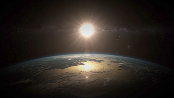 4K Sunrise in Space - Planet Earth