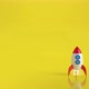 Rocket or spaceship on a yellow background - VideoHive Item for Sale