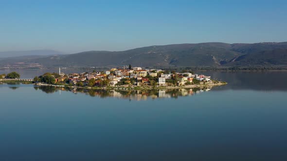 fishing boat on lake at sunset golyazi , bursa turkey  8 alt